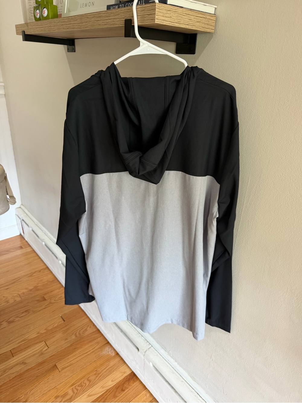 Travis Mathew Black & Light Gray Colorblock Half-Zip Hoodie - Picture 2 of 3